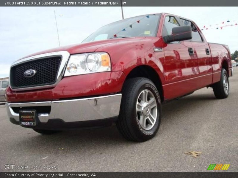 Redfire Metallic / Medium/Dark Flint 2008 Ford F150 XLT SuperCrew