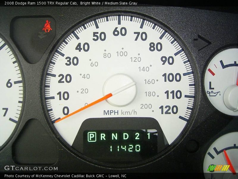 Bright White / Medium Slate Gray 2008 Dodge Ram 1500 TRX Regular Cab