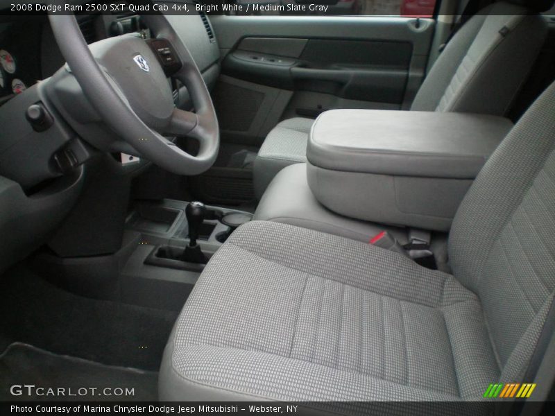 Bright White / Medium Slate Gray 2008 Dodge Ram 2500 SXT Quad Cab 4x4