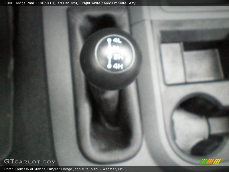 Bright White / Medium Slate Gray 2008 Dodge Ram 2500 SXT Quad Cab 4x4