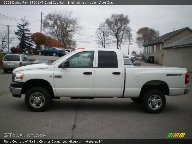 Bright White / Medium Slate Gray 2008 Dodge Ram 2500 SXT Quad Cab 4x4