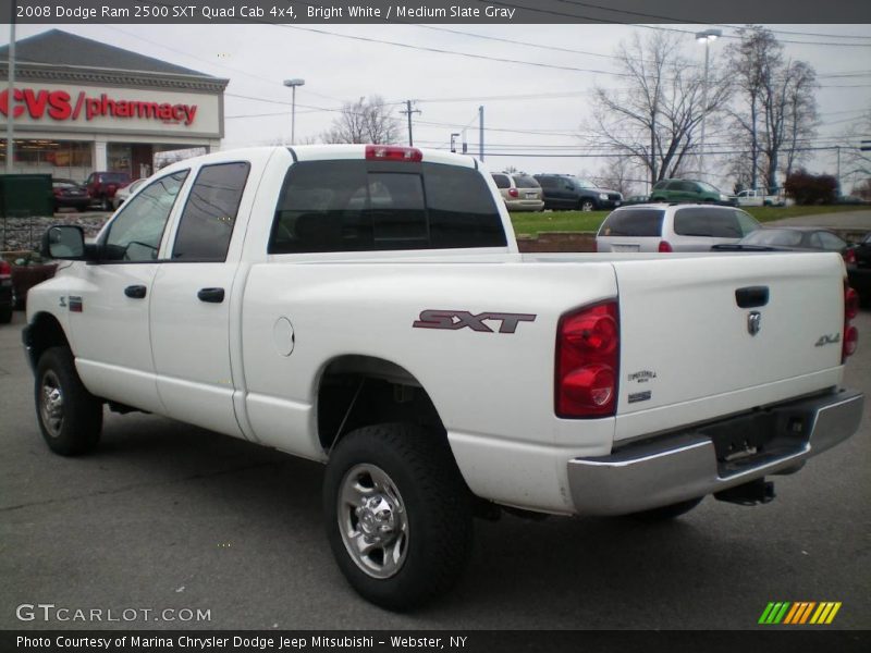 Bright White / Medium Slate Gray 2008 Dodge Ram 2500 SXT Quad Cab 4x4