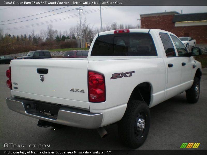 Bright White / Medium Slate Gray 2008 Dodge Ram 2500 SXT Quad Cab 4x4
