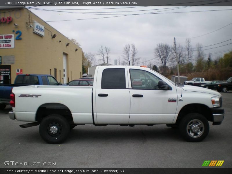 Bright White / Medium Slate Gray 2008 Dodge Ram 2500 SXT Quad Cab 4x4