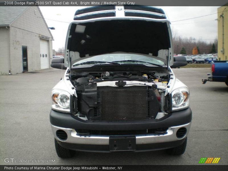 Bright White / Medium Slate Gray 2008 Dodge Ram 2500 SXT Quad Cab 4x4