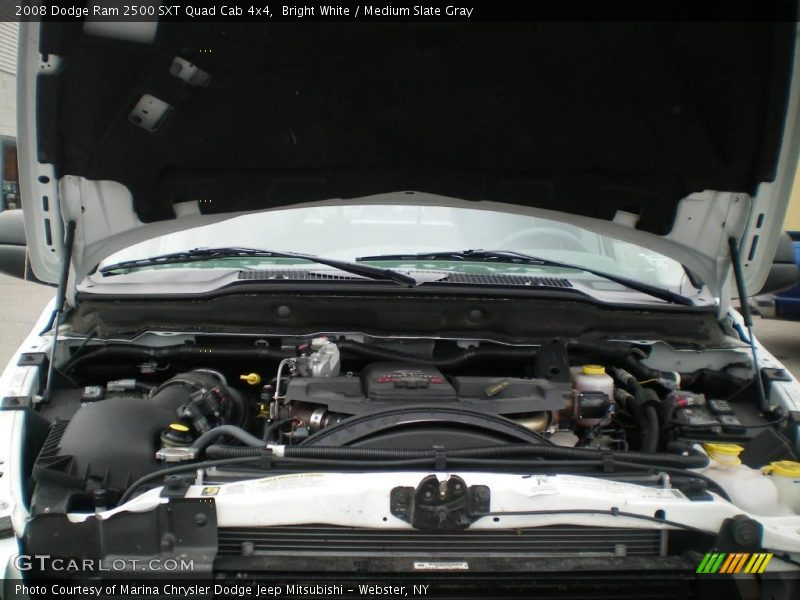 Bright White / Medium Slate Gray 2008 Dodge Ram 2500 SXT Quad Cab 4x4