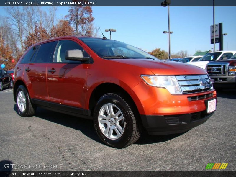 Blazing Copper Metallic / Camel 2008 Ford Edge SE