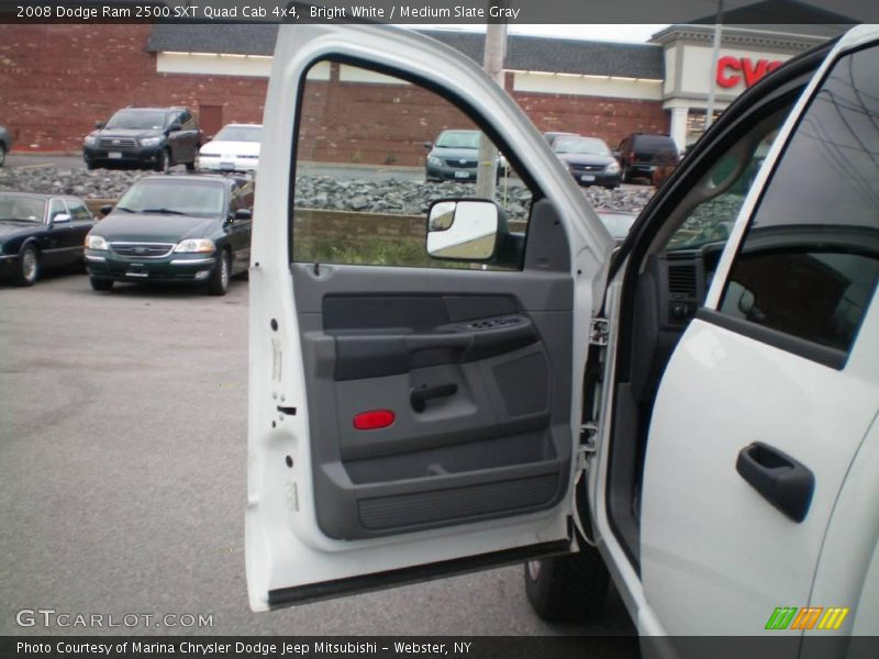 Bright White / Medium Slate Gray 2008 Dodge Ram 2500 SXT Quad Cab 4x4