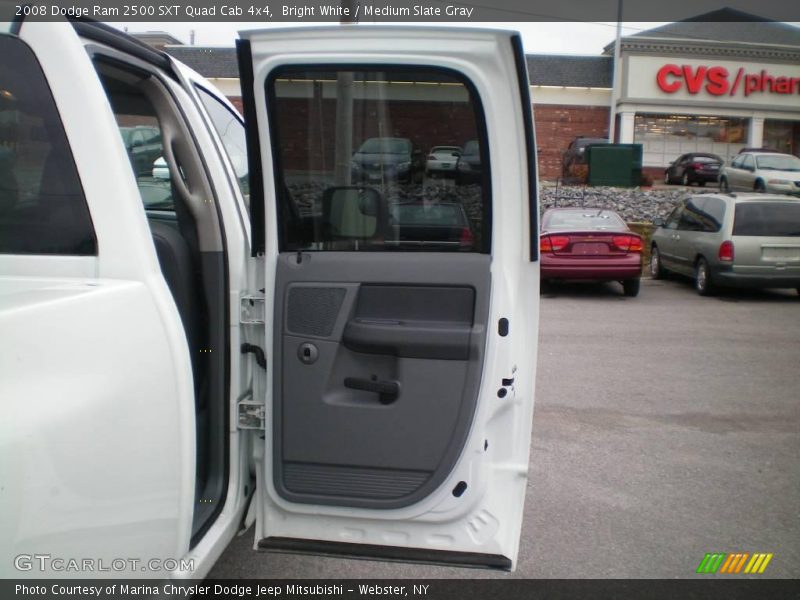 Bright White / Medium Slate Gray 2008 Dodge Ram 2500 SXT Quad Cab 4x4
