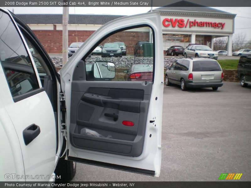Bright White / Medium Slate Gray 2008 Dodge Ram 2500 SXT Quad Cab 4x4