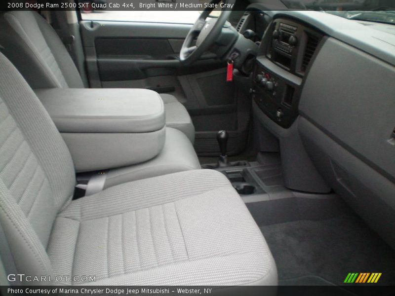 Bright White / Medium Slate Gray 2008 Dodge Ram 2500 SXT Quad Cab 4x4