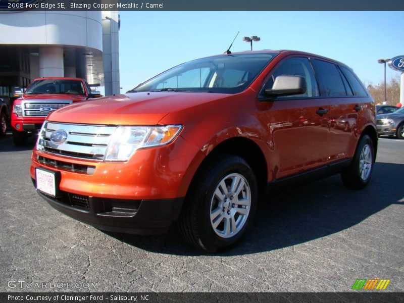 Blazing Copper Metallic / Camel 2008 Ford Edge SE