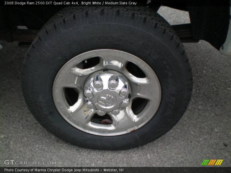 Bright White / Medium Slate Gray 2008 Dodge Ram 2500 SXT Quad Cab 4x4