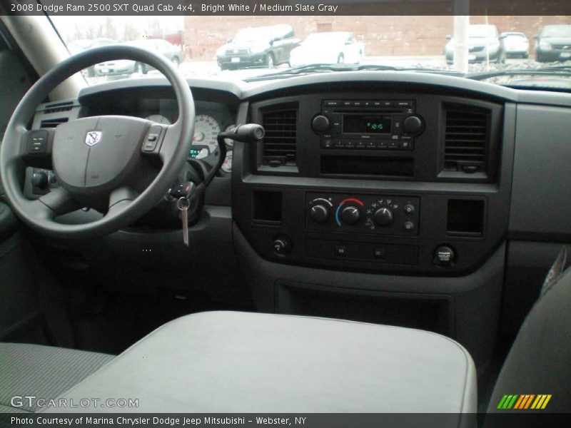 Bright White / Medium Slate Gray 2008 Dodge Ram 2500 SXT Quad Cab 4x4