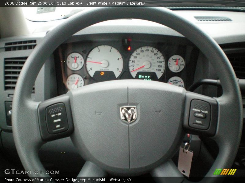 Bright White / Medium Slate Gray 2008 Dodge Ram 2500 SXT Quad Cab 4x4