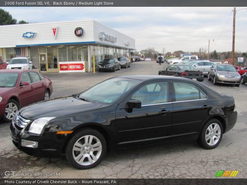 Black Ebony / Medium Light Stone 2008 Ford Fusion SEL V6