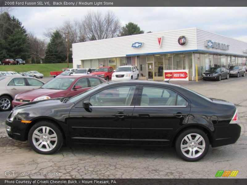 Black Ebony / Medium Light Stone 2008 Ford Fusion SEL V6