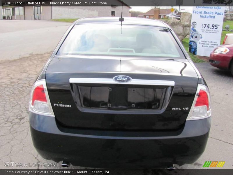 Black Ebony / Medium Light Stone 2008 Ford Fusion SEL V6