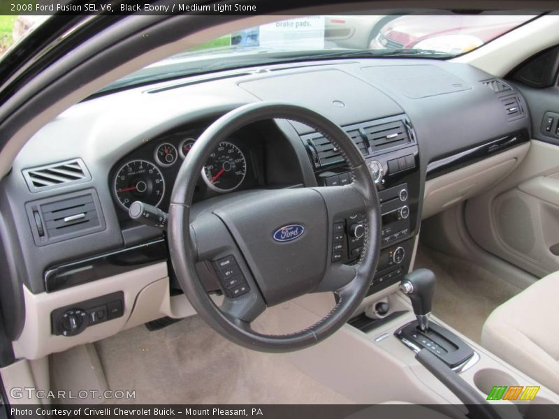 Black Ebony / Medium Light Stone 2008 Ford Fusion SEL V6