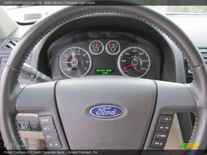 Black Ebony / Medium Light Stone 2008 Ford Fusion SEL V6