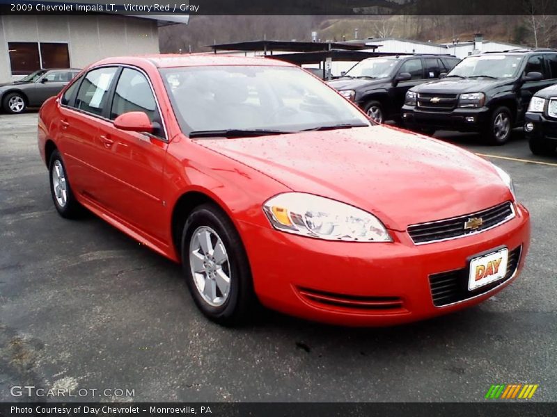 Victory Red / Gray 2009 Chevrolet Impala LT