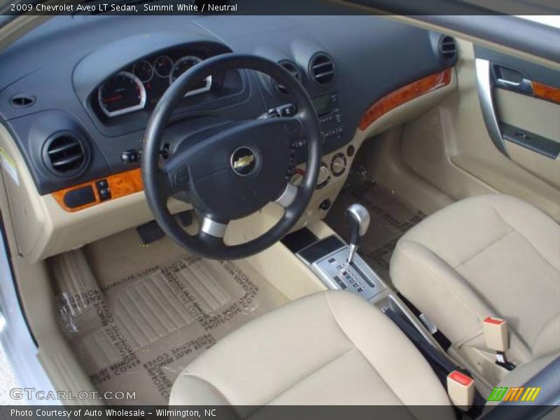 Summit White / Neutral 2009 Chevrolet Aveo LT Sedan