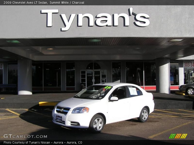 Summit White / Charcoal 2009 Chevrolet Aveo LT Sedan