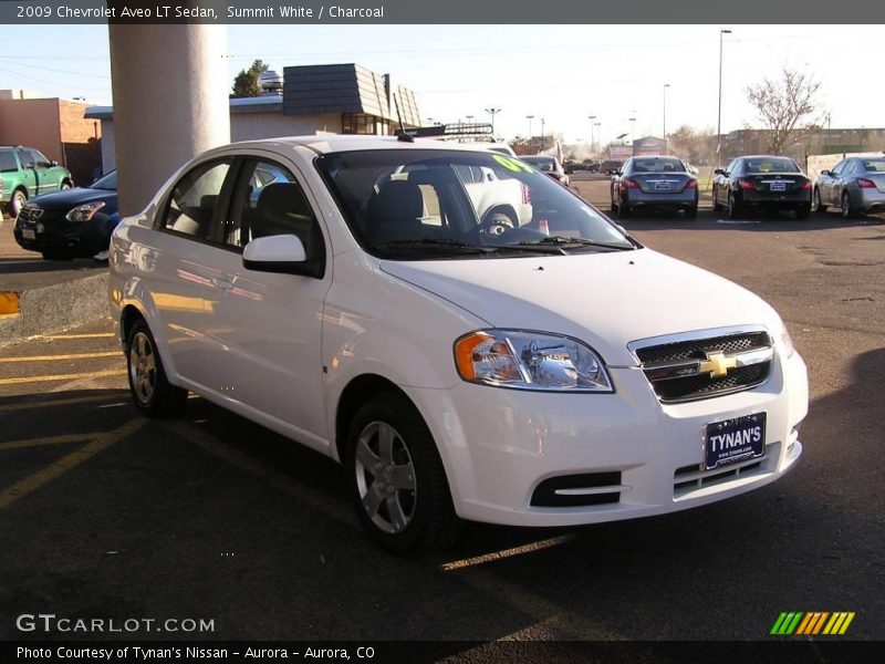 Summit White / Charcoal 2009 Chevrolet Aveo LT Sedan