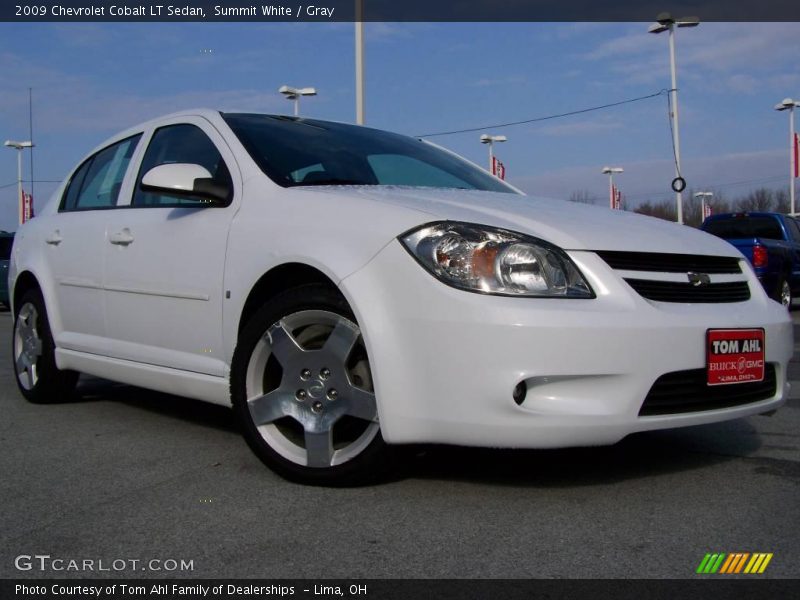 Summit White / Gray 2009 Chevrolet Cobalt LT Sedan