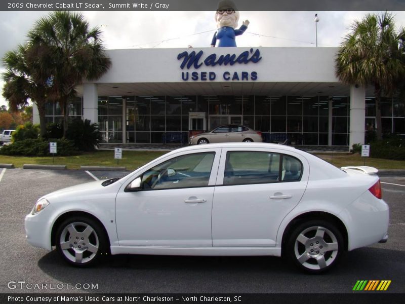 Summit White / Gray 2009 Chevrolet Cobalt LT Sedan
