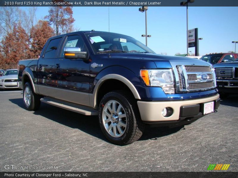 Dark Blue Pearl Metallic / Chapparal Leather 2010 Ford F150 King Ranch SuperCrew 4x4