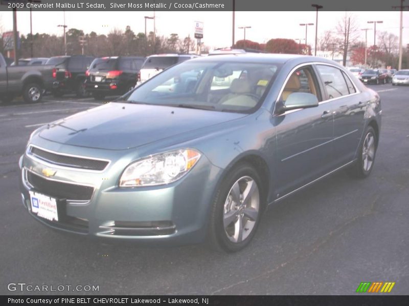 Silver Moss Metallic / Cocoa/Cashmere 2009 Chevrolet Malibu LT Sedan