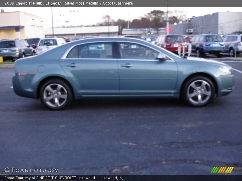 Silver Moss Metallic / Cocoa/Cashmere 2009 Chevrolet Malibu LT Sedan