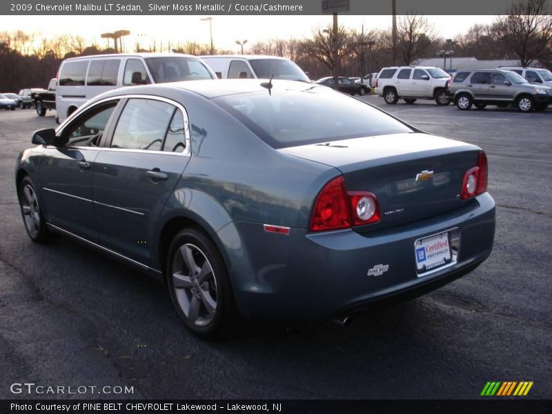 Silver Moss Metallic / Cocoa/Cashmere 2009 Chevrolet Malibu LT Sedan