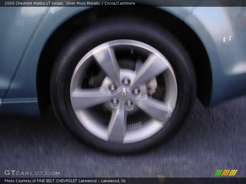 Silver Moss Metallic / Cocoa/Cashmere 2009 Chevrolet Malibu LT Sedan