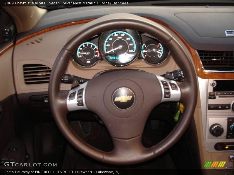 Silver Moss Metallic / Cocoa/Cashmere 2009 Chevrolet Malibu LT Sedan
