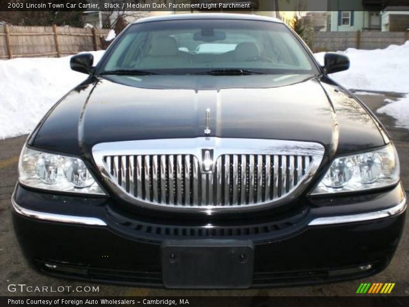 Black / Medium Dark Parchment/Light Parchment 2003 Lincoln Town Car Cartier