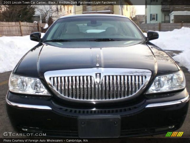 Black / Medium Dark Parchment/Light Parchment 2003 Lincoln Town Car Cartier