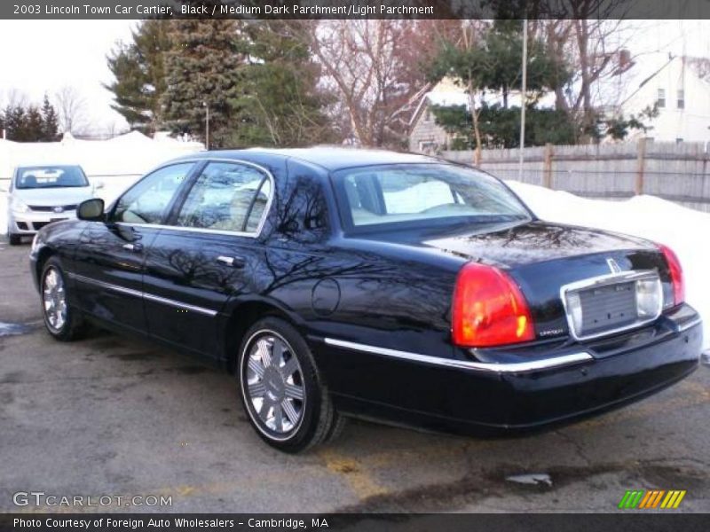 Black / Medium Dark Parchment/Light Parchment 2003 Lincoln Town Car Cartier