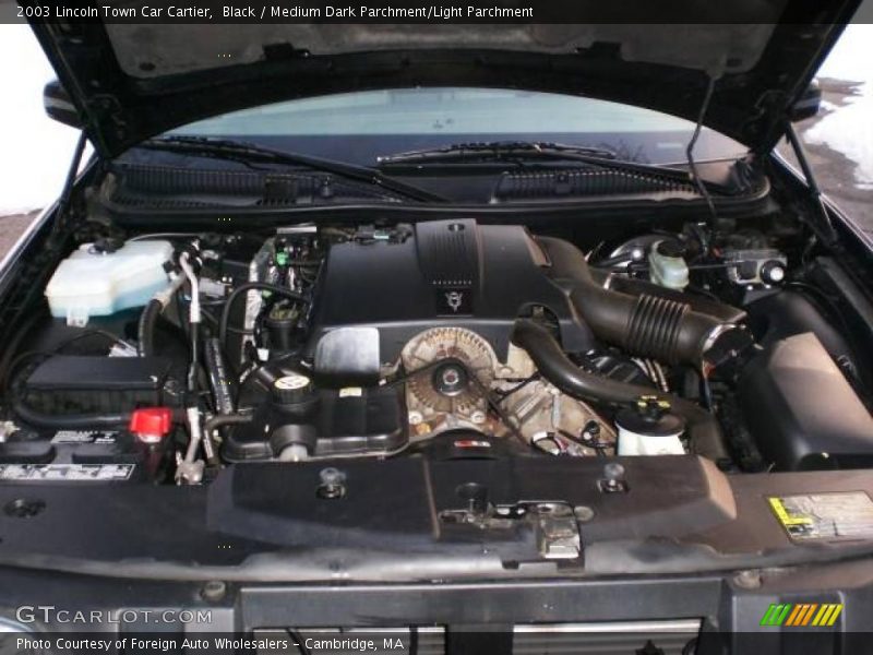 Black / Medium Dark Parchment/Light Parchment 2003 Lincoln Town Car Cartier