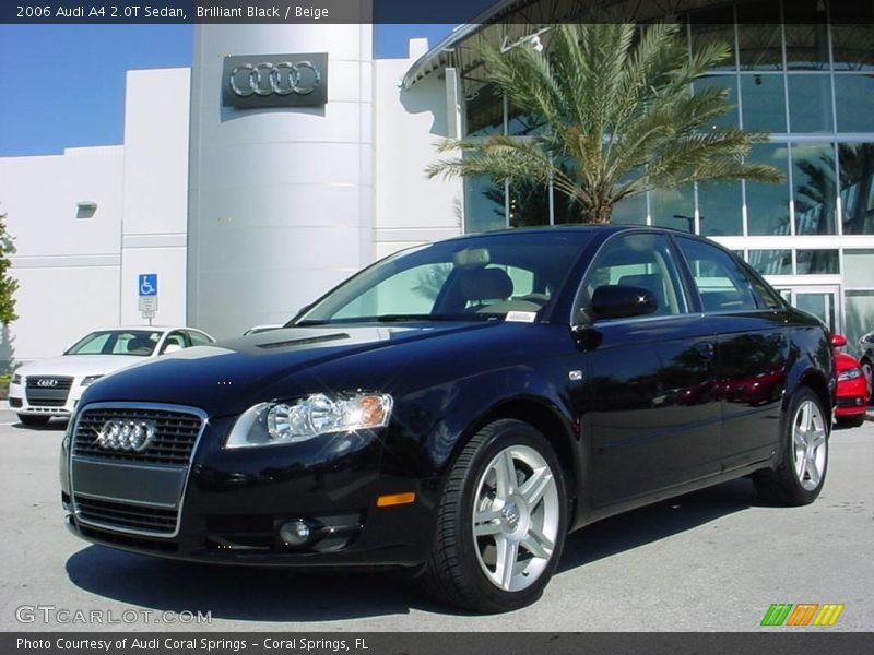 Brilliant Black / Beige 2006 Audi A4 2.0T Sedan