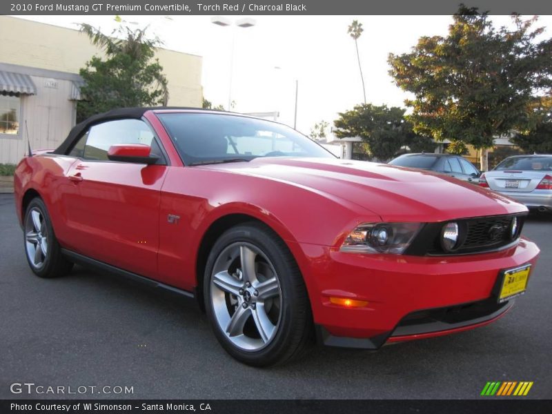 Torch Red / Charcoal Black 2010 Ford Mustang GT Premium Convertible