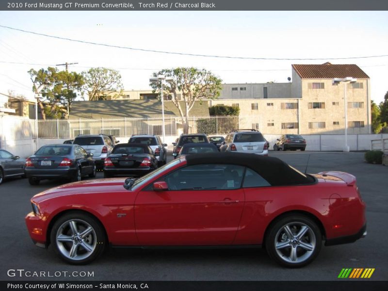 Torch Red / Charcoal Black 2010 Ford Mustang GT Premium Convertible