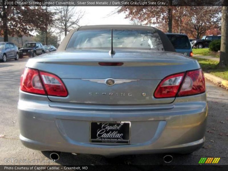 Silver Steel Metallic / Dark Slate Gray/Light Slate Gray 2008 Chrysler Sebring Limited Convertible