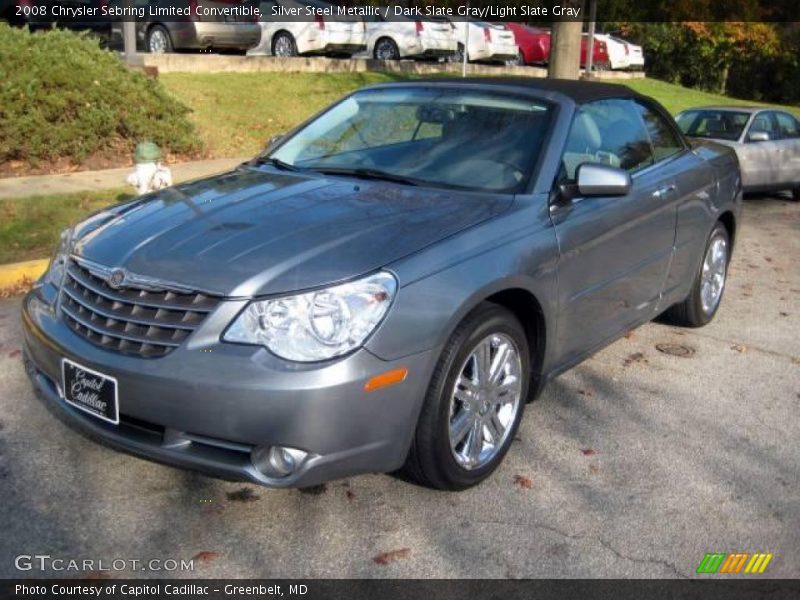 Silver Steel Metallic / Dark Slate Gray/Light Slate Gray 2008 Chrysler Sebring Limited Convertible