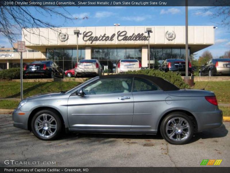 Silver Steel Metallic / Dark Slate Gray/Light Slate Gray 2008 Chrysler Sebring Limited Convertible