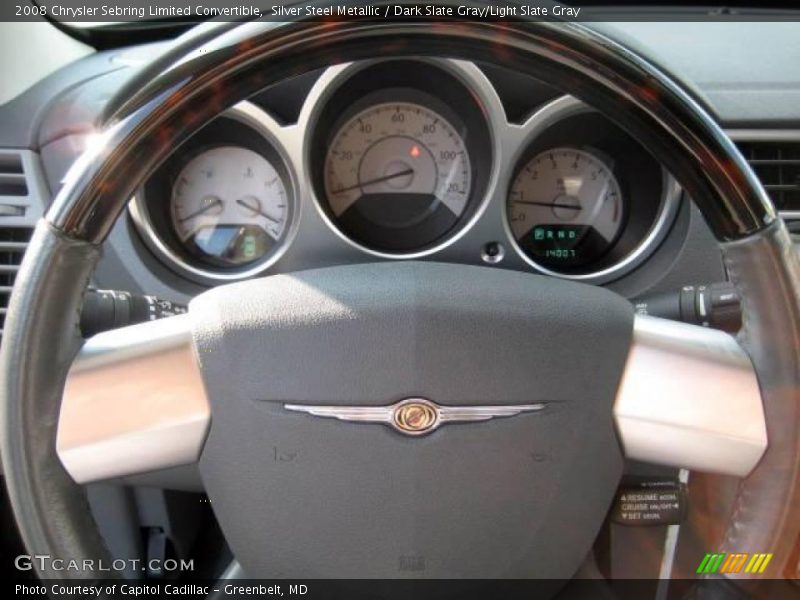 Silver Steel Metallic / Dark Slate Gray/Light Slate Gray 2008 Chrysler Sebring Limited Convertible