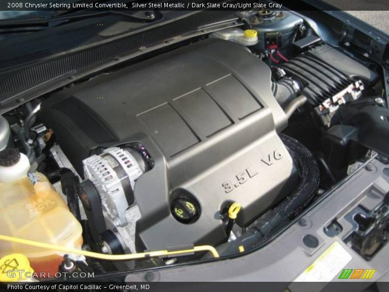 Silver Steel Metallic / Dark Slate Gray/Light Slate Gray 2008 Chrysler Sebring Limited Convertible