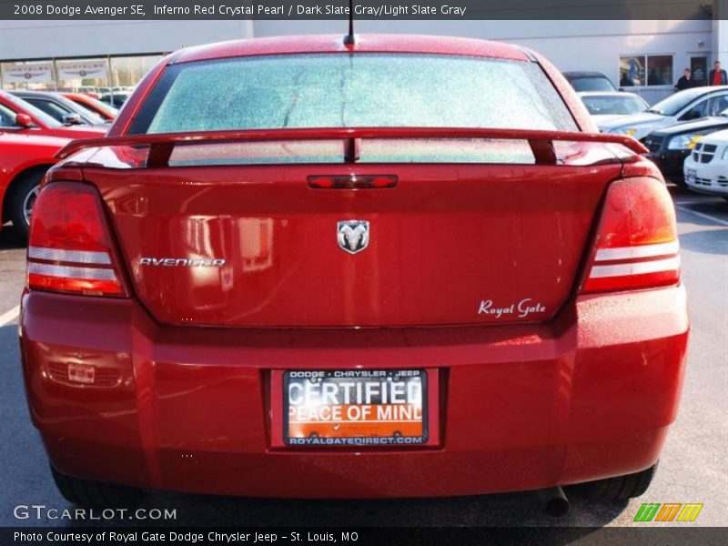 Inferno Red Crystal Pearl / Dark Slate Gray/Light Slate Gray 2008 Dodge Avenger SE
