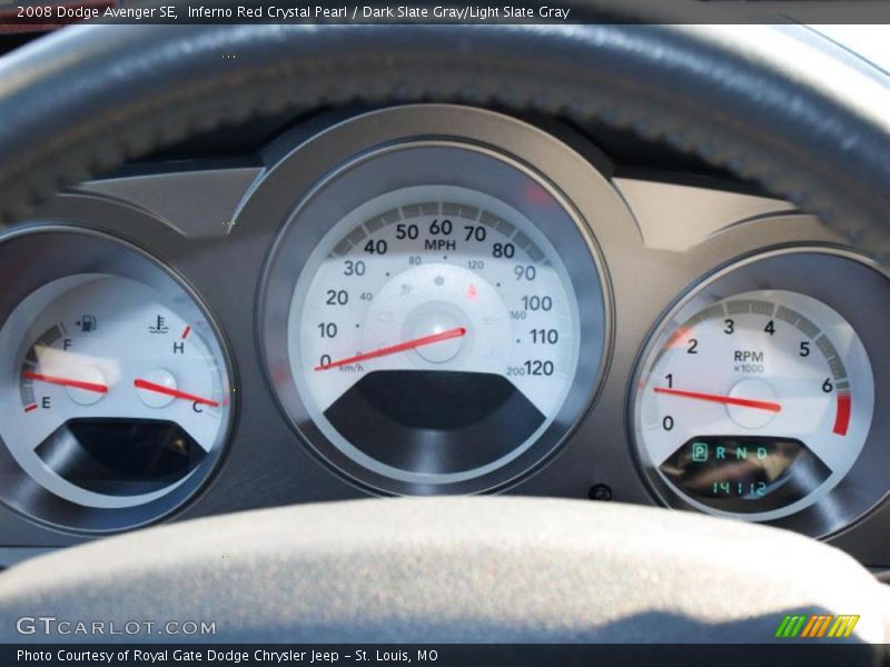 Inferno Red Crystal Pearl / Dark Slate Gray/Light Slate Gray 2008 Dodge Avenger SE